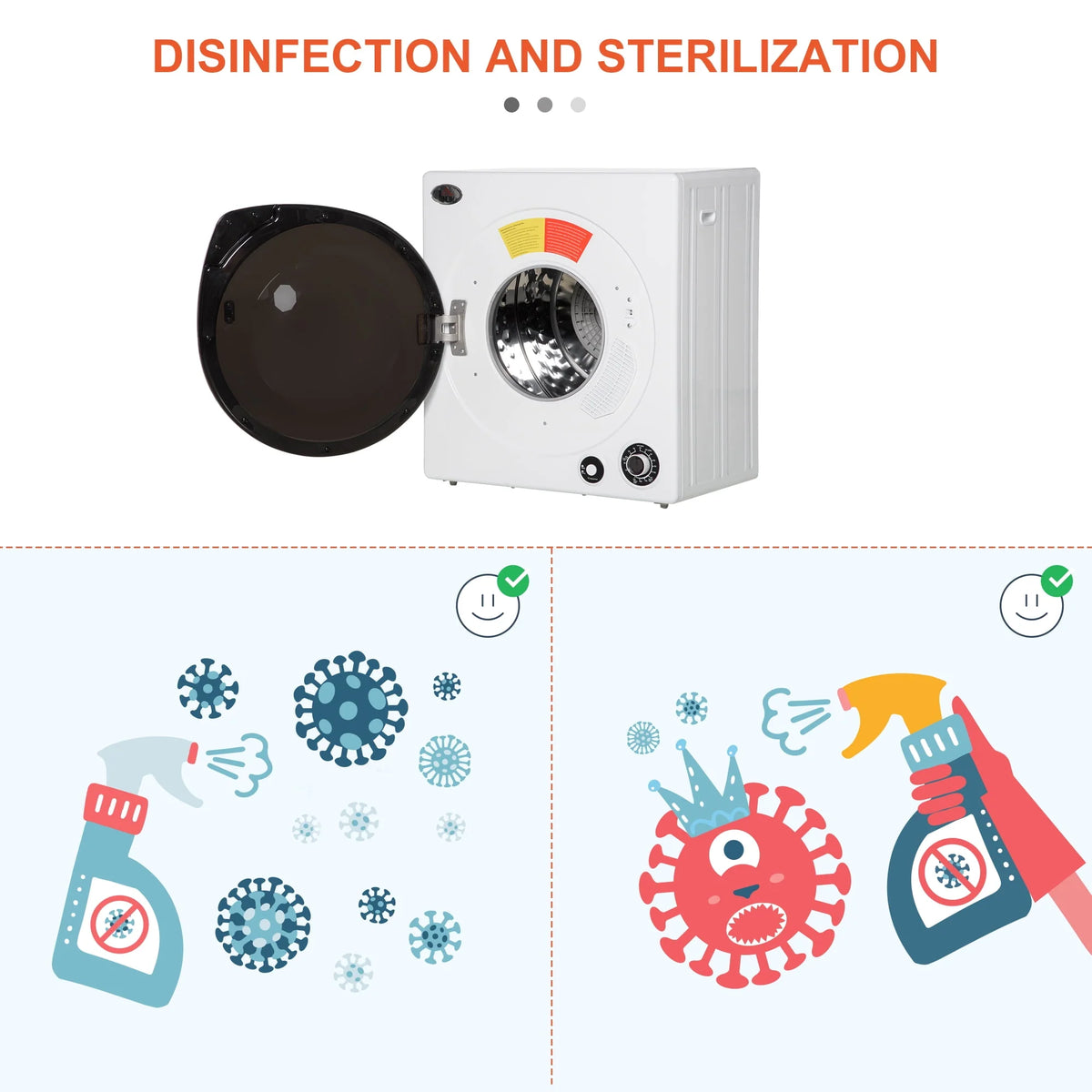 1350W 3.22 Cu. Ft. Portable Clothes Dryer A658880