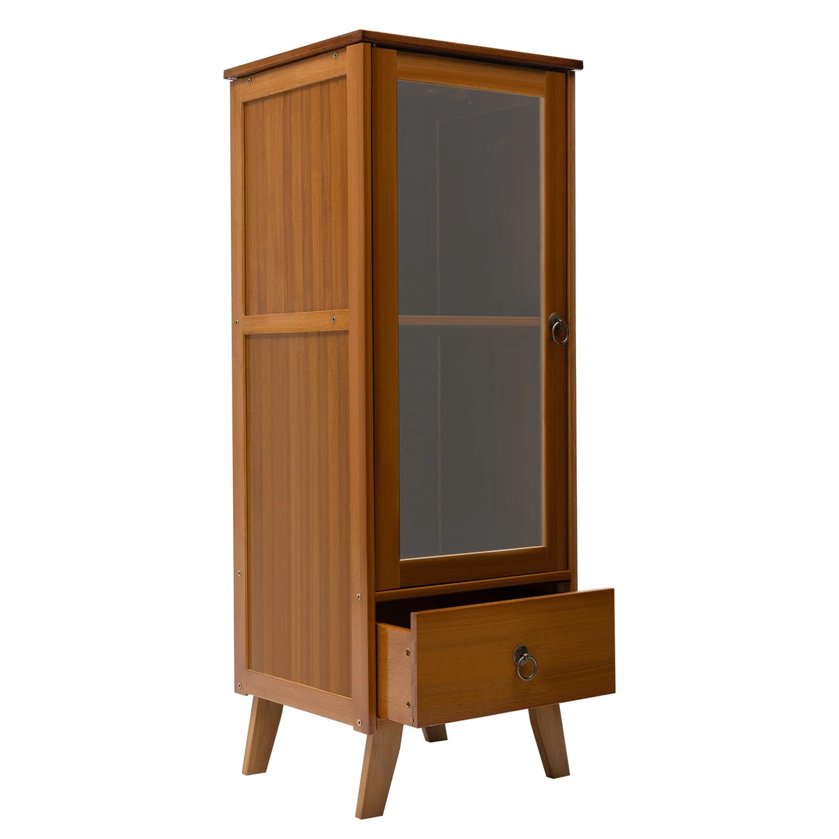Brown Bamboo Sideboard Cabinet with 1 Drawer X928