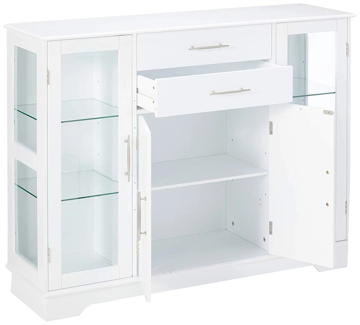 White Wooden Sideboard Buffet Cabinet Q119