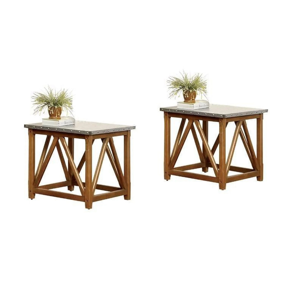 Set of 2 Industrial End Table T996711