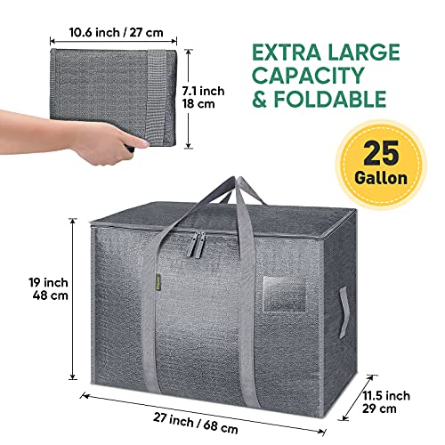 28 Gallon White Storage Totes with Reinforced Handles, 8 Pack E4573