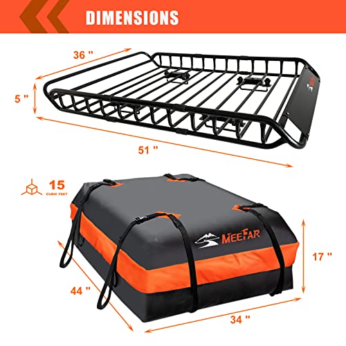 Folding Hitch Mount Cargo Carrier Basket 60" X 20" X 6" with Waterproof Cargo Bag B279487