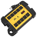 Metal Power Strip 10 Outlets 6 Feet Extension Cord 2800J Surge Protector O7219