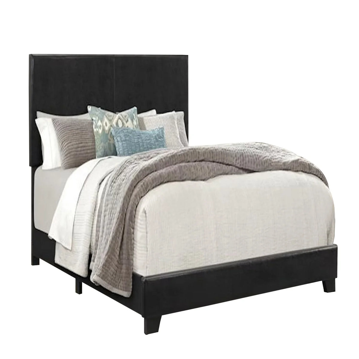 Twin Size Upholstered Wood Bed Z51455