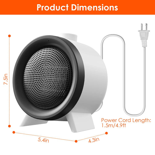 1000W Ceramic Electric Space Heater I502