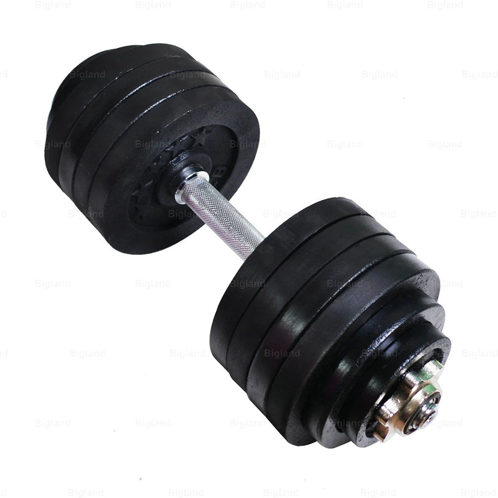 Adjustable Dumbbell Weight Set of 2 Black Cast Iron A21458