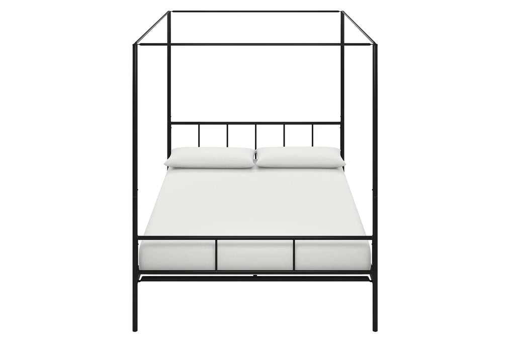 Queen Black Metal Canopy Platform Bed Frame P780