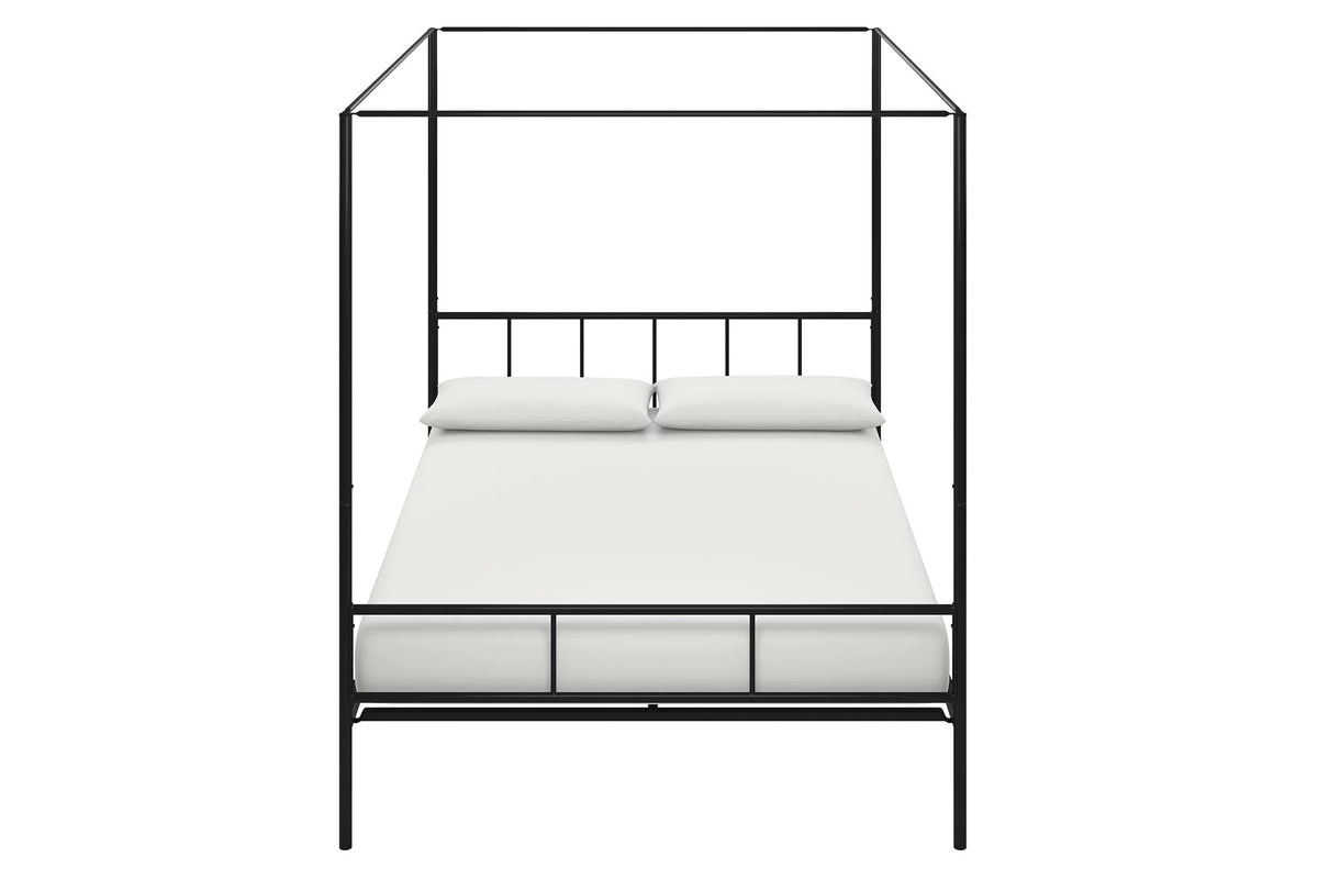 Queen Black Metal Canopy Platform Bed Frame P780