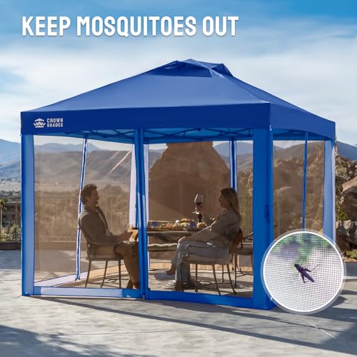 10 x 10 Pop Up Canopy Mosquito Net Sidewall with Zipper 4 Packs Blue X27885