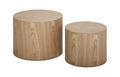 MDF Oak Veneer Nesting Table Set of 2 D6533