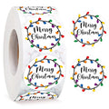 1000 Pcs 1.5 Inch Christmas Stickers (Black) Y484