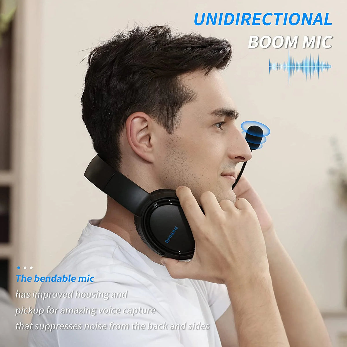 Blue Wired Headset with Mic F61704