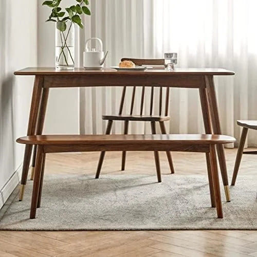 Solid Wood Rectangular Dining Bench Oak F23781