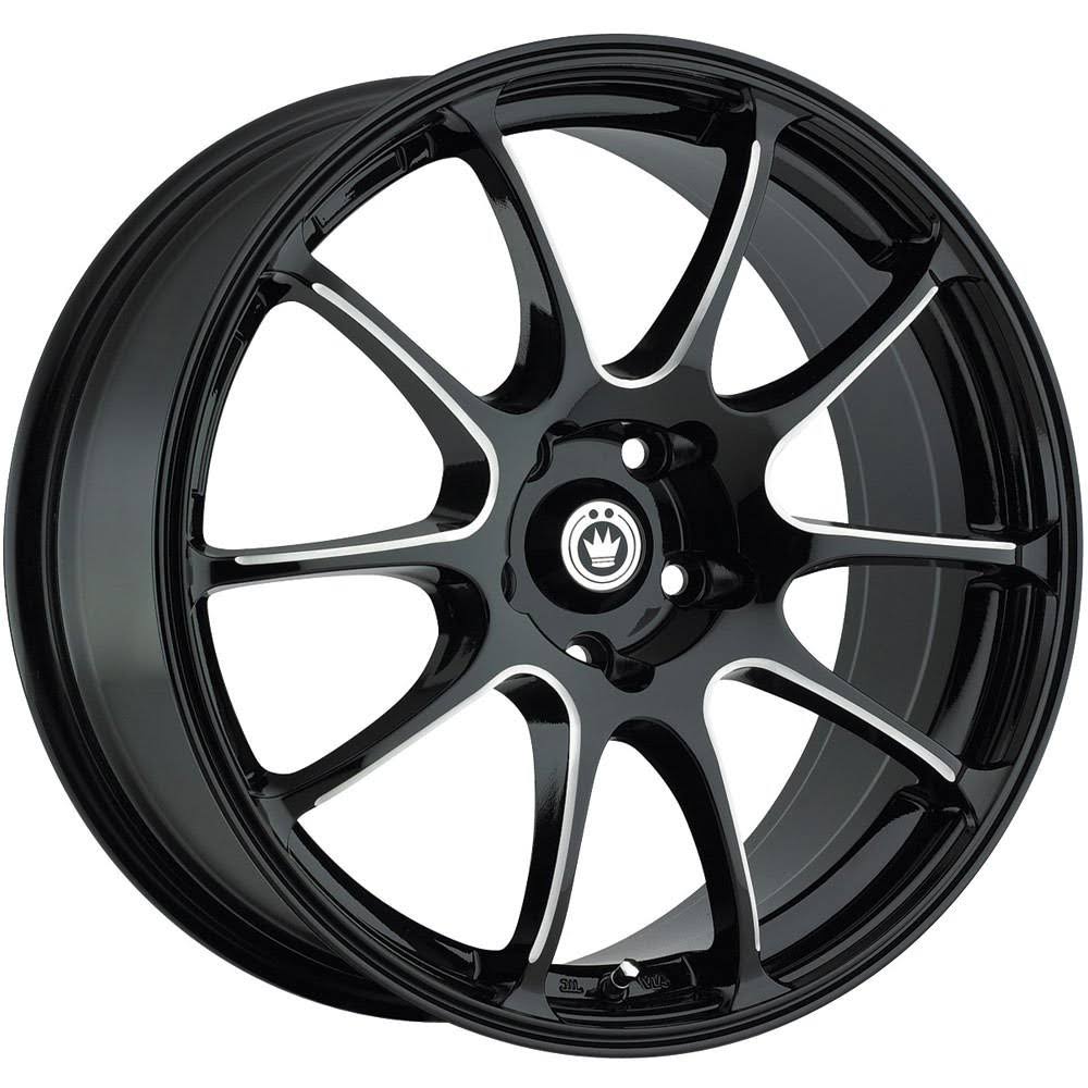 Black 17x7 4x100 +40mm Wheel Rim A43656