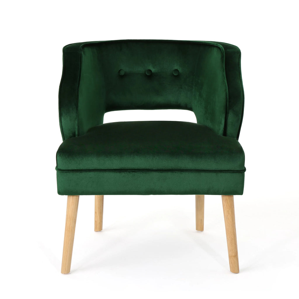 Mid Century Velvet Club Chair X3621