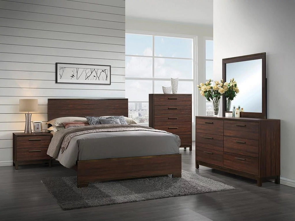 Bedroom Set Rustic Tobacco and Dark Bronze Q9691