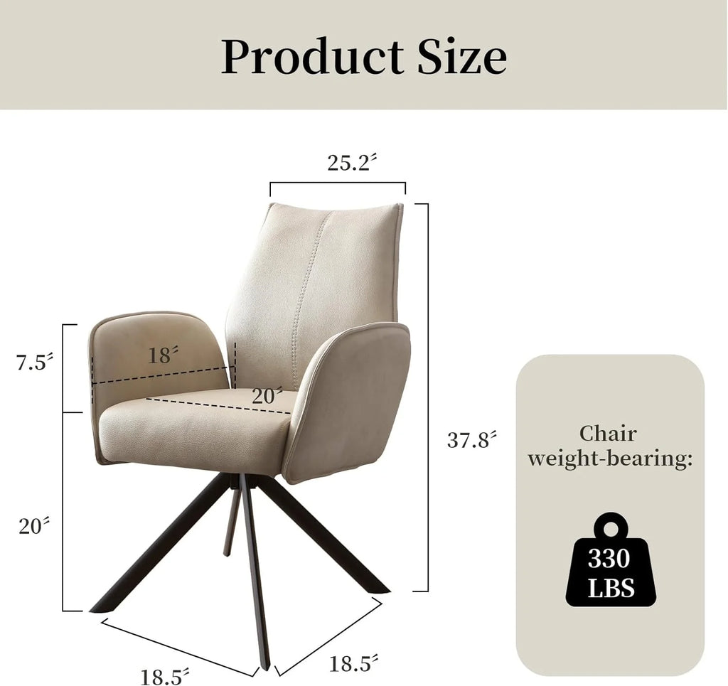 Modern Desk Chair no Wheel Ergonomic Office Chair Swivel Arm Chairs with Metal Legs A778192