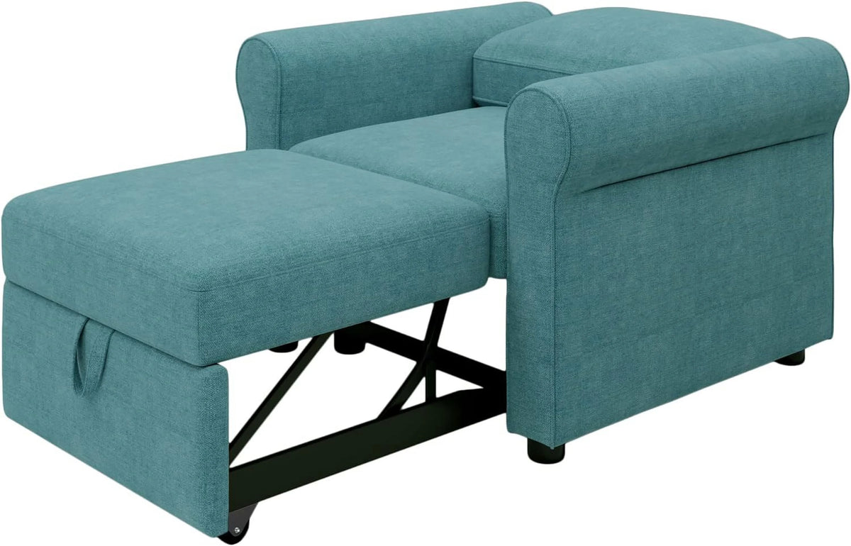 Teal Convertible Sleeper Chair Bed Z975