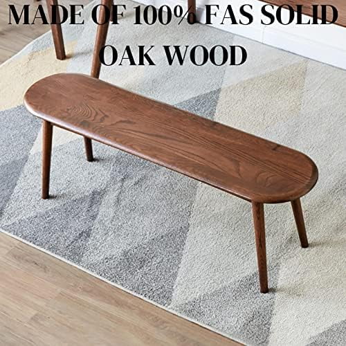 Solid Wood Rectangular Dining Bench Oak F23781