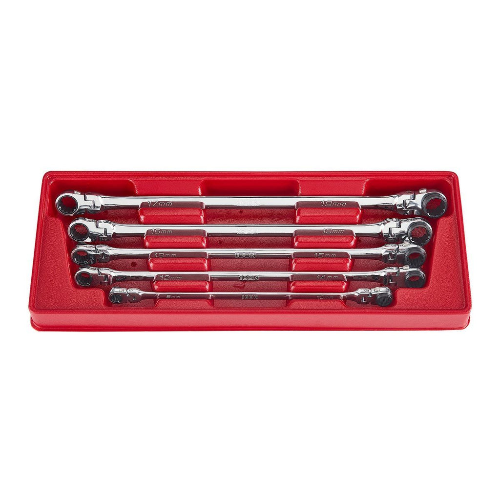 Extra Long Double Box Flex Ratcheting Wrench Set, 5-Piece U259396