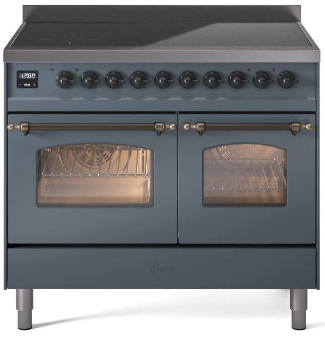 Blue Grey Induction Range with Electric Oven B877721