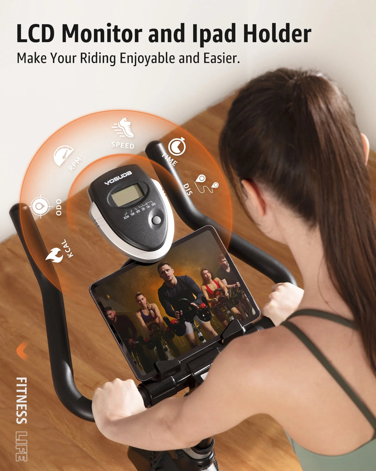 Indoor Cycling Bike Stationary Bike 270lb Max Weight V39876
