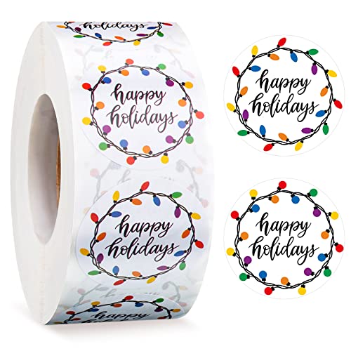 1000 Pcs 1.5 Inch Christmas Stickers (Black) Y484