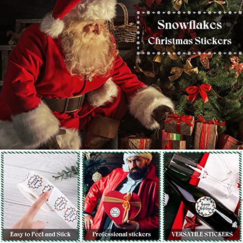 1000 Pcs 1.5 Inch Christmas Stickers (Black) Y484