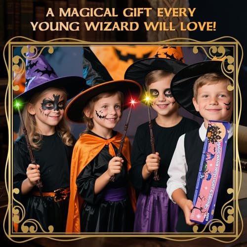 Light Up Magic Wand with Sounds & 4 Color Lights 4PCS W51391