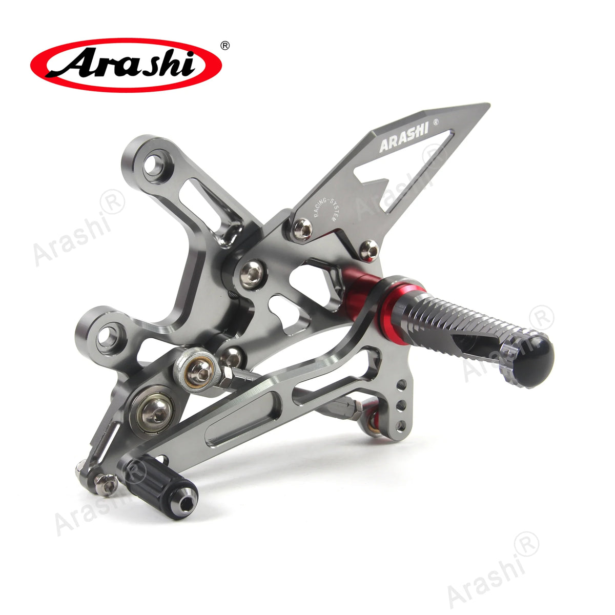 Adjustable Motorcycle Foot Pegs Footrest Gray O73041