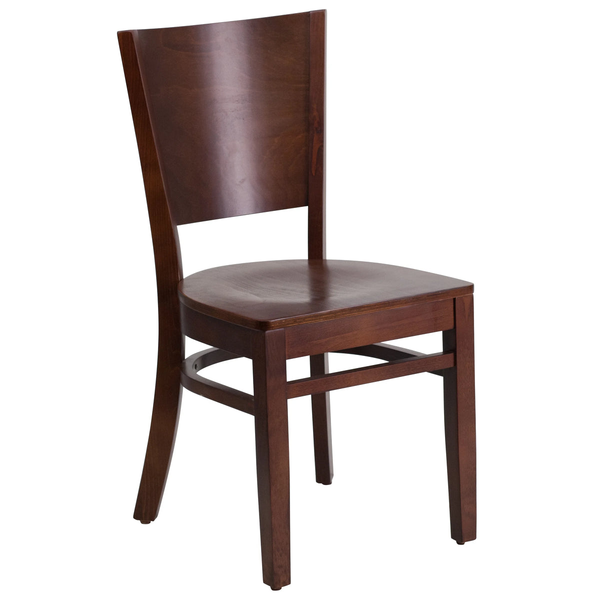 Solid Back Walnut Wood Restaurant Chair R4954