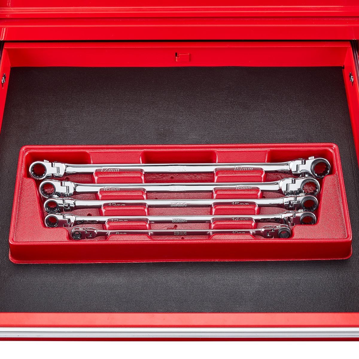 Extra Long Double Box Flex Ratcheting Wrench Set, 5-Piece U259396
