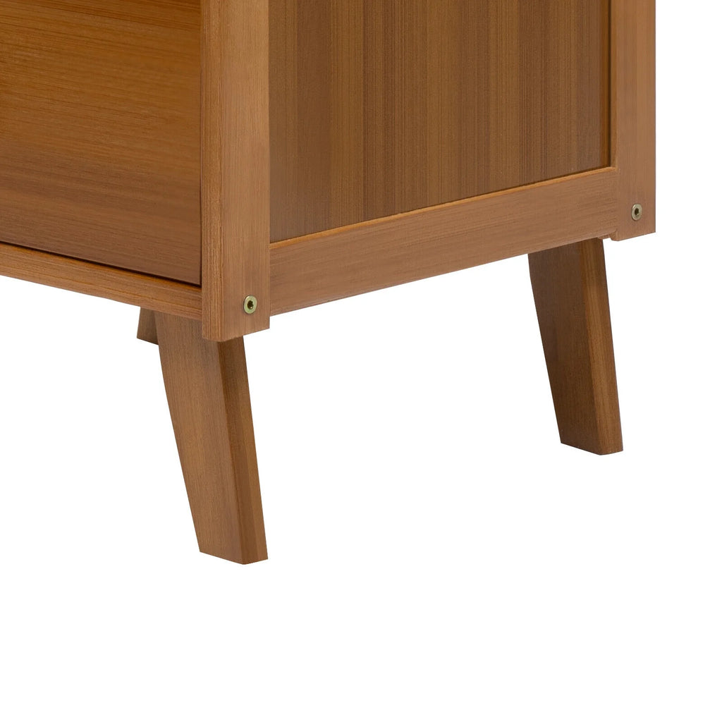 Brown Bamboo Sideboard Cabinet with 1 Drawer X928