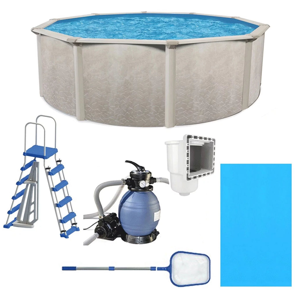 18 Foot by 52 Inch Steel Frame Above Ground Pool Q4256