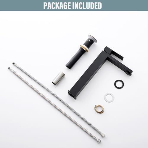Brushed Nickel Tall Vessel Sink Faucet with Pop-up Drain G62781