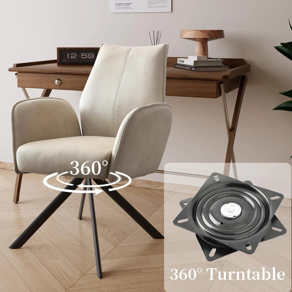 Modern Desk Chair no Wheel Ergonomic Office Chair Swivel Arm Chairs with Metal Legs A778192
