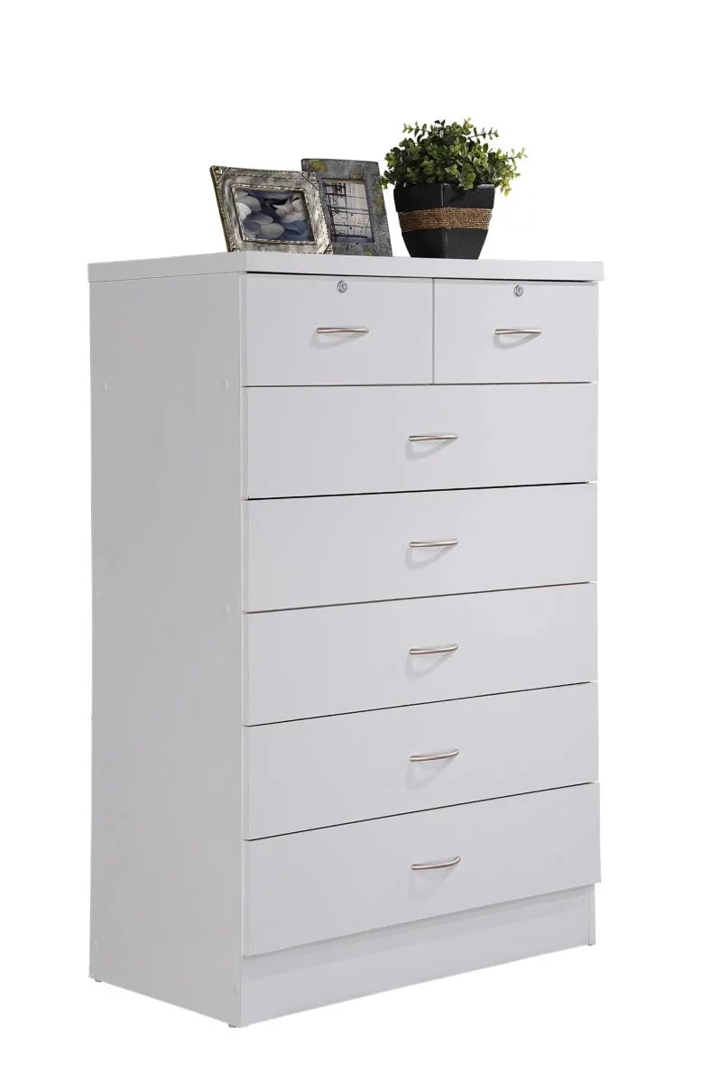 Mahogany 7 Drawer Dresser with Two Locks X37105