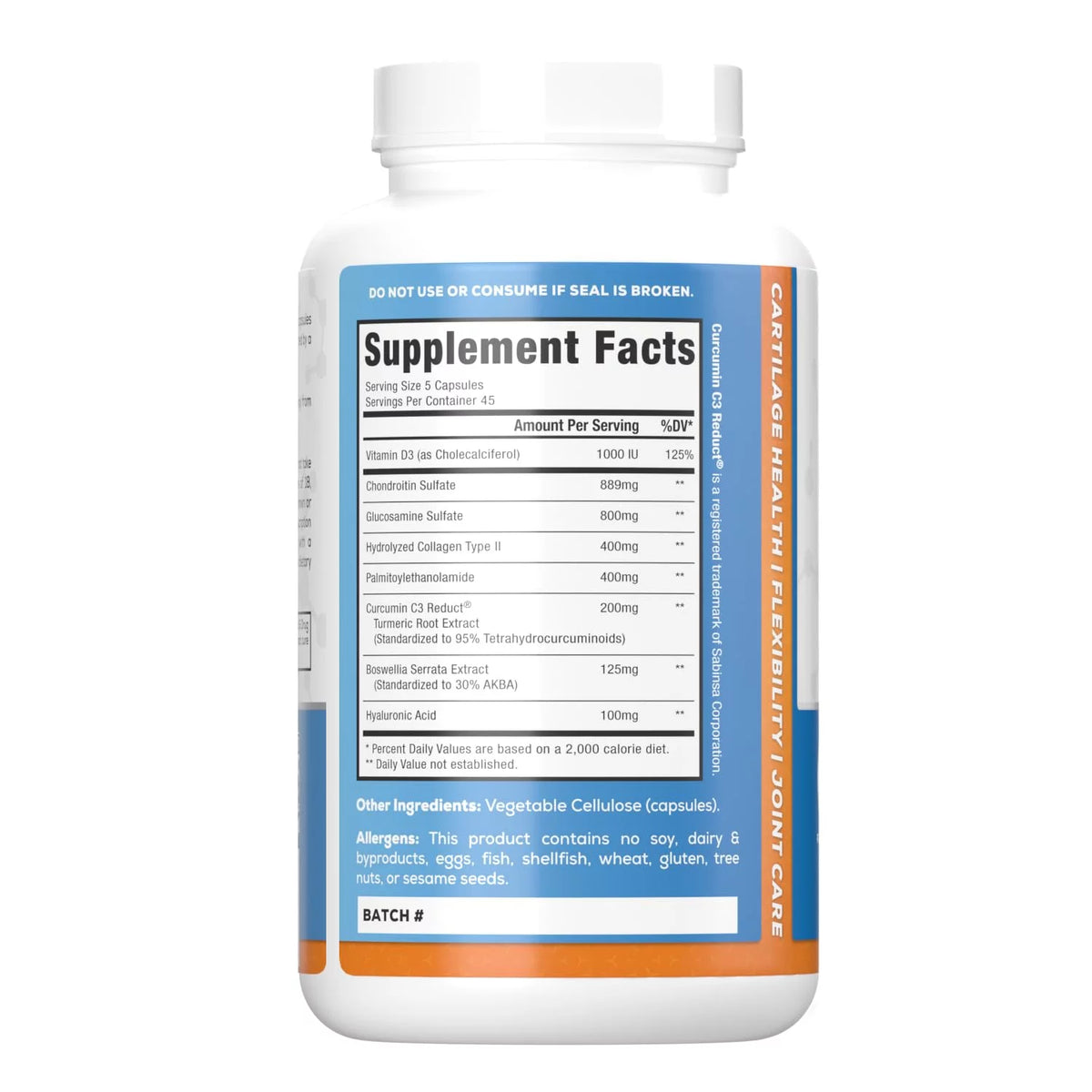 Joint Health Complex Capsules 225 Pill Count Q585