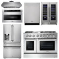 48 Propane Gas Burner Electric Oven Range Range Hood Refrigerator Microwave Wine Cooler S95509