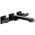 Two Handle Wall-Mount Bathroom Faucet Trim in Matte Black L68672