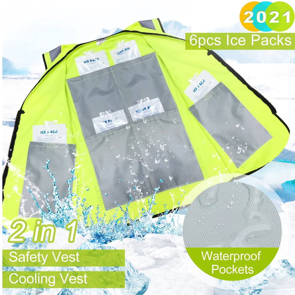 Reflective Vest with 6pcs Ice Packs T12869