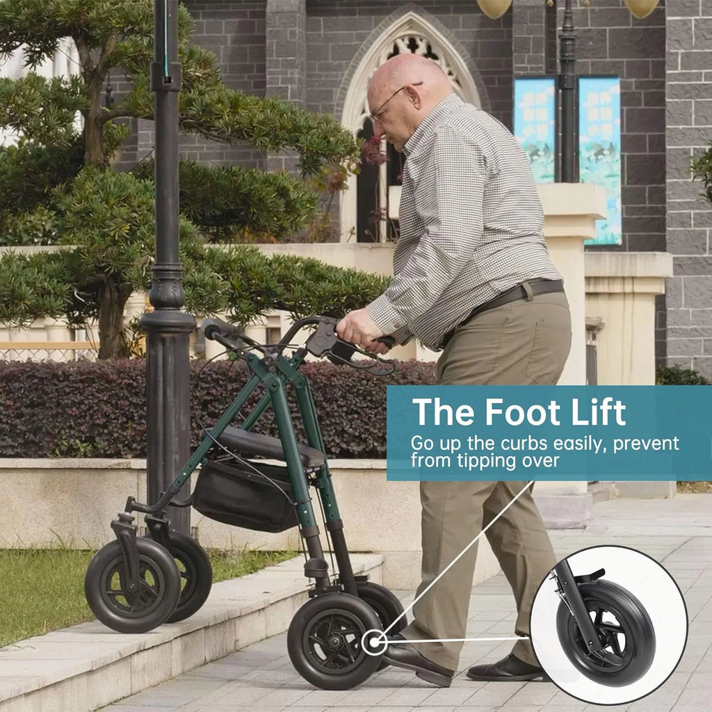 All-Terrain Rollator Walker with 10" Rubber Wheels Y3957