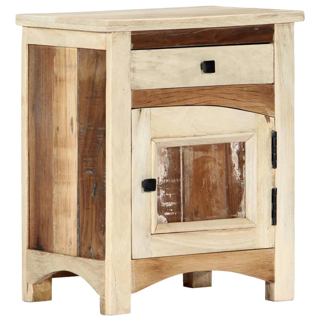 Bedside Cabinet Solid Reclaimed Wood V437