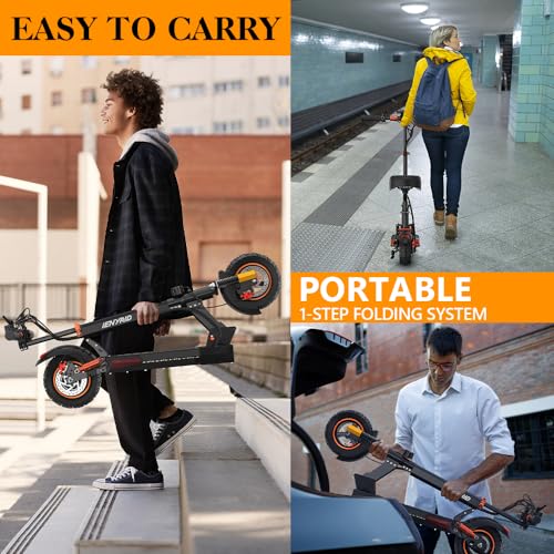 800W Motor 10" Pneumatic Tire Foldable Electric Scooter with Seat N453