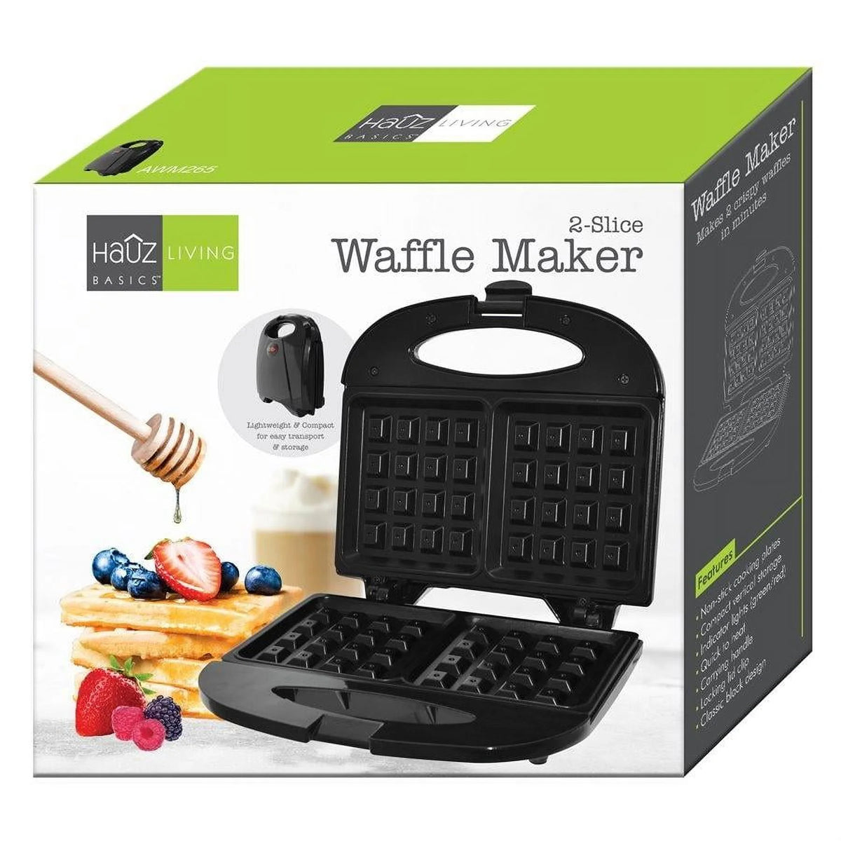 2 Slice Non-Stick Waffle Maker S26798