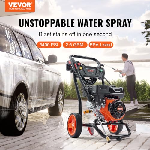 Gas Powered Pressure Washer 3400 PSI 2.6 GPM K2801