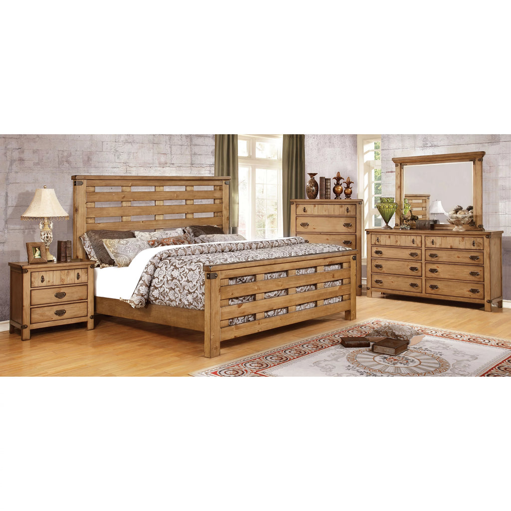 Wood Panel California King Bed W9004