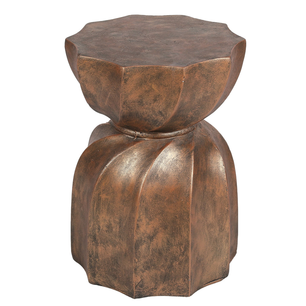 Off White Gray Cement Indoor Outdoor Side and End Table Z6028