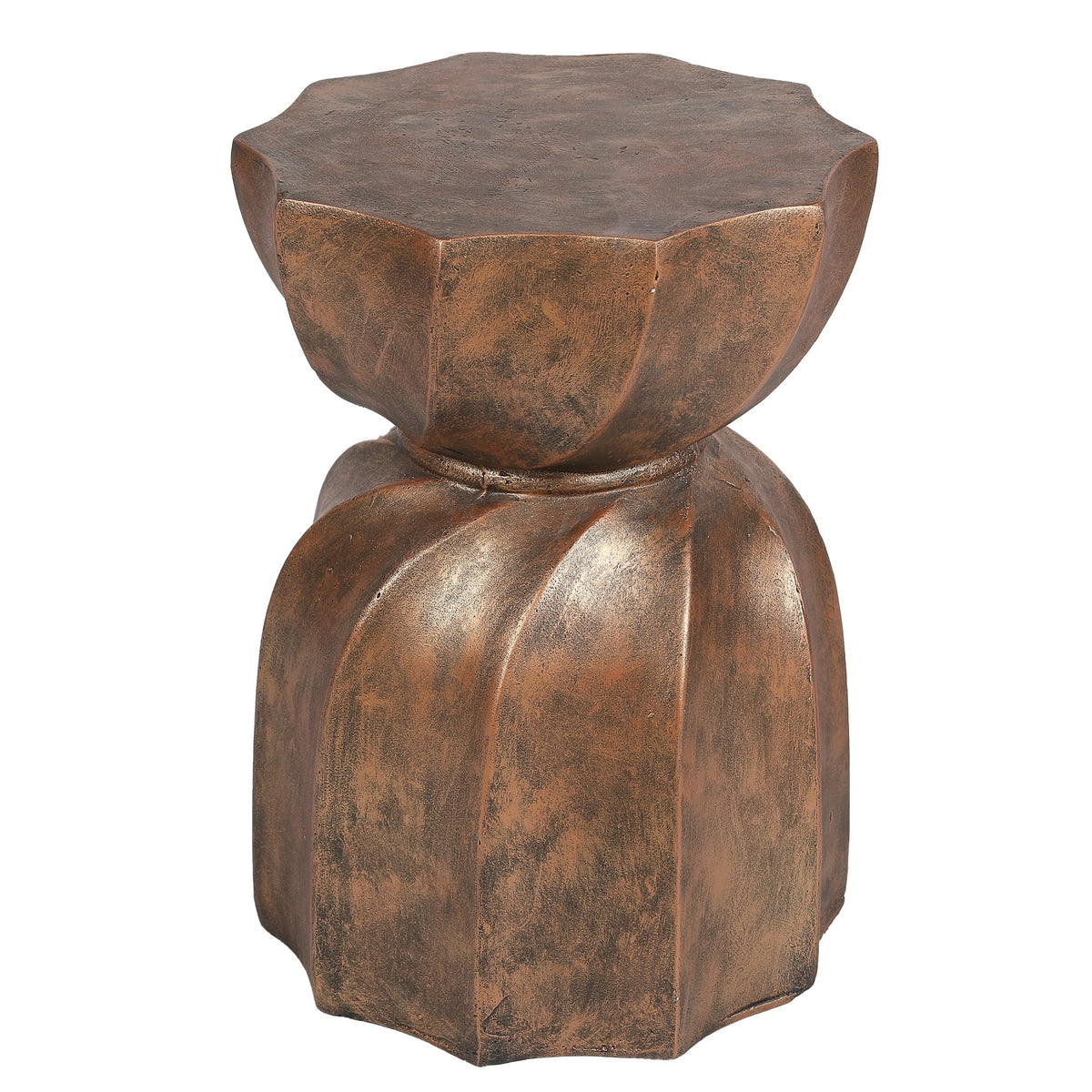 Off White Gray Cement Indoor Outdoor Side and End Table Z6028