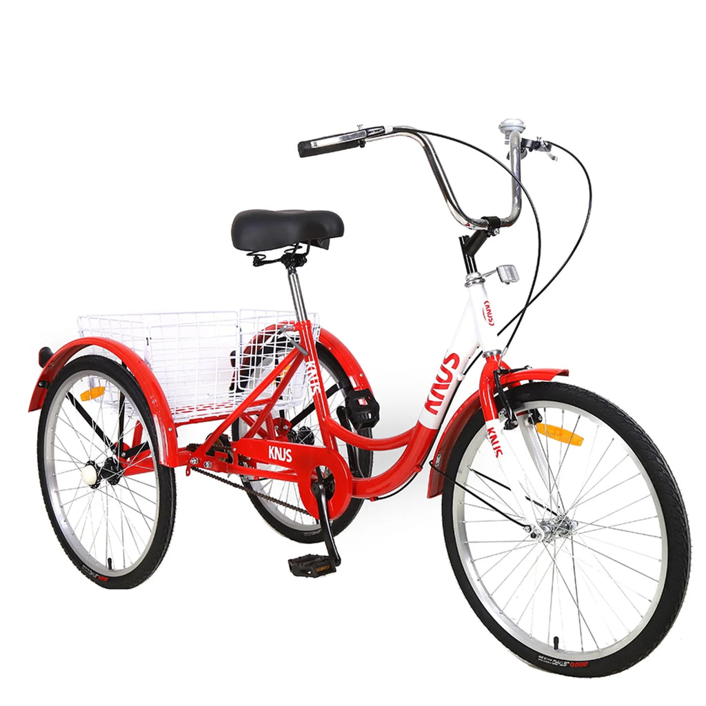 26 Inch Single Speed Adult Tricycle with Shopping Basket M1752